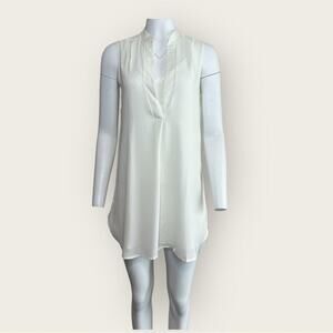 NWT | Krisa | Split V Mini Dress | Ivory | Small